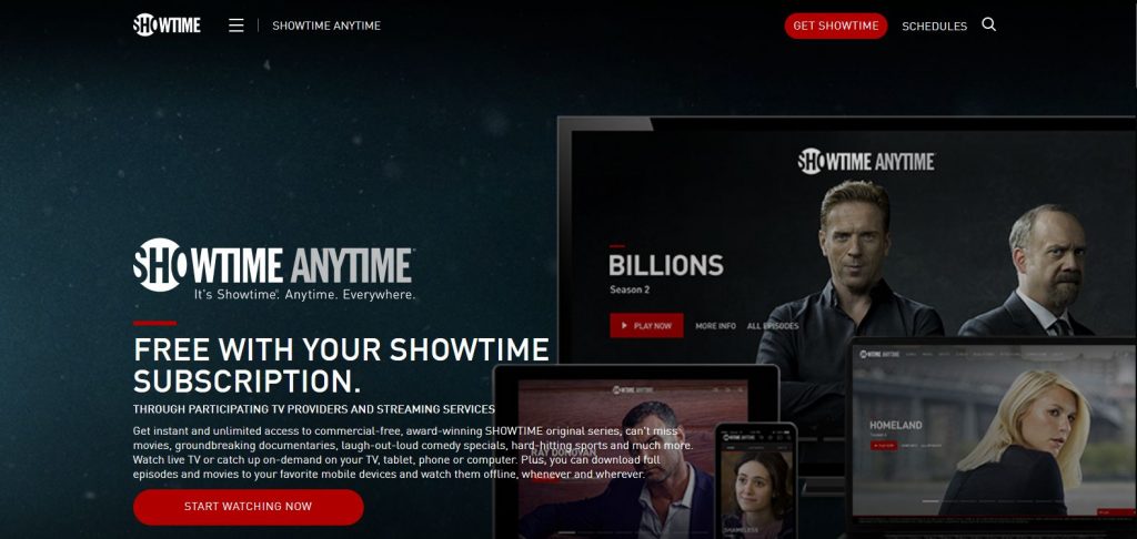 Showtime - Streaming Services in US and UK